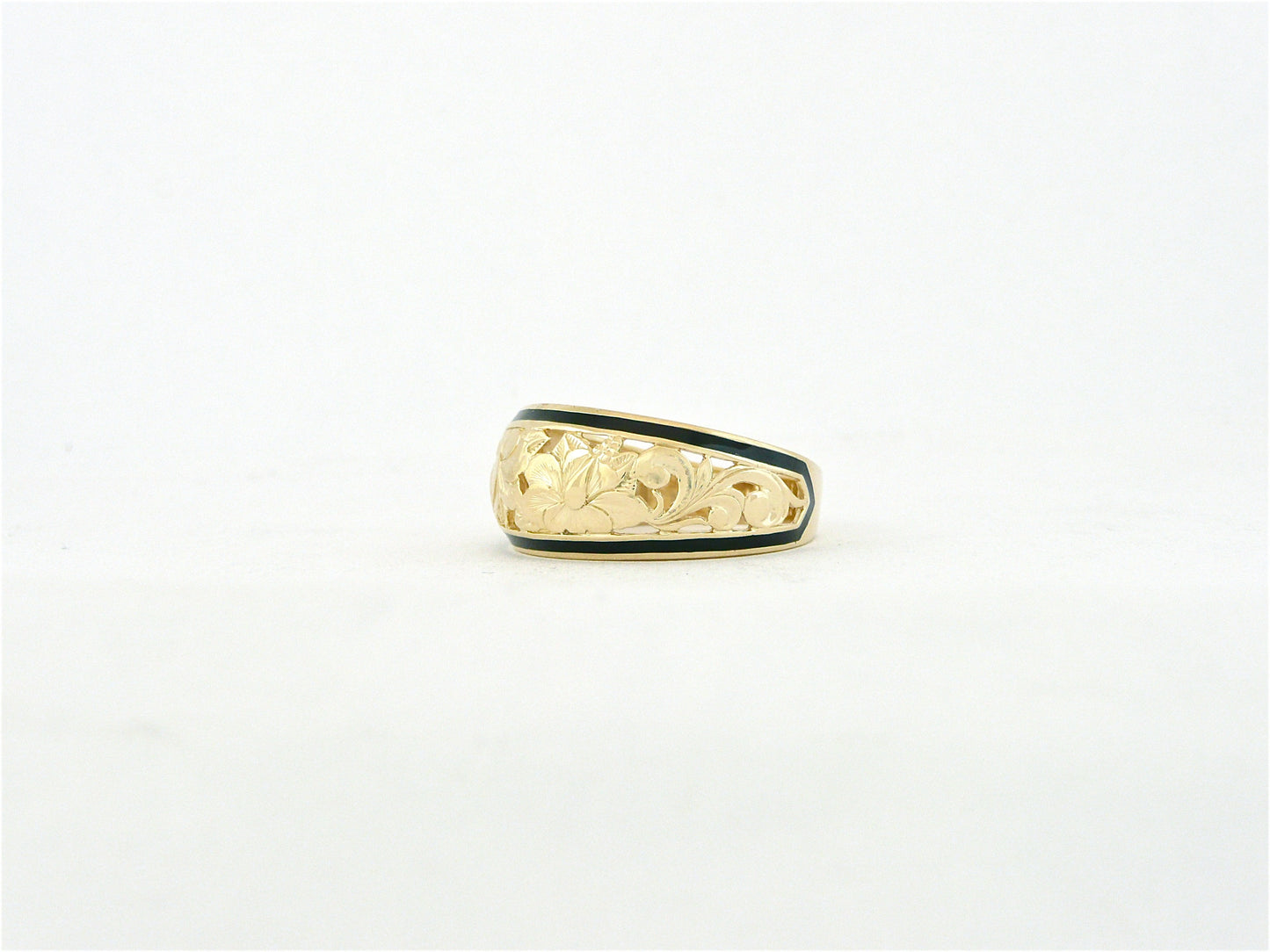 10mm 14k gold ring black image 0