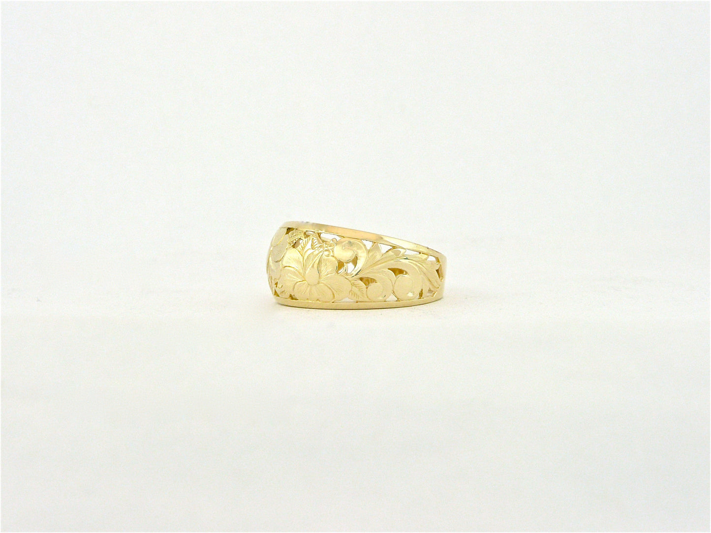 10mm 14k gold ring plain image 0