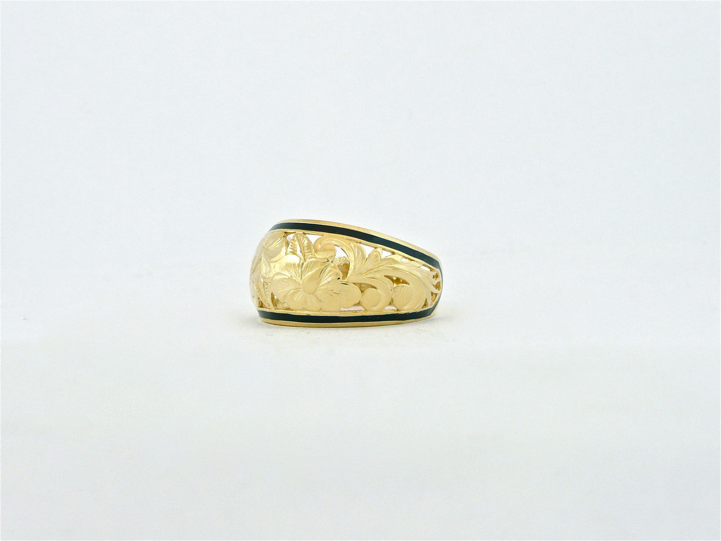 12mm 14k ring black image 0