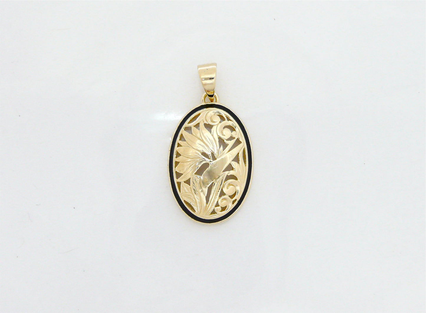 14K Gold Pendant Bird of Paradise BB Medium image 0