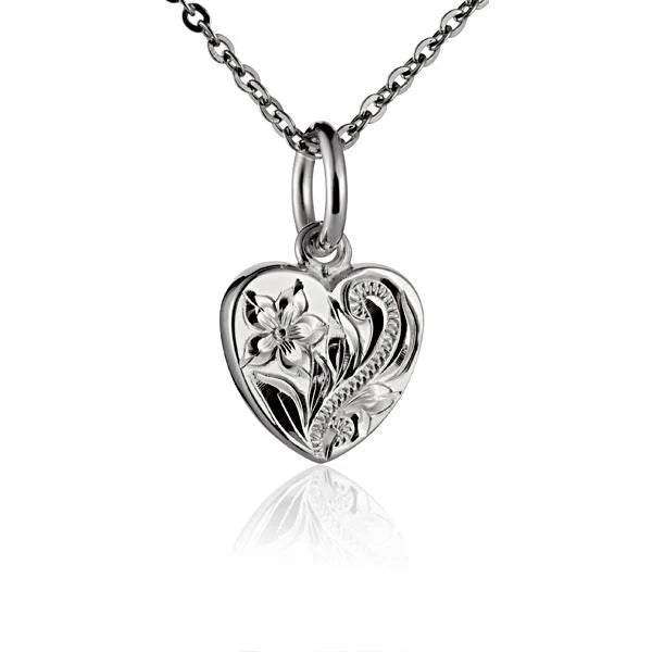 Plumeria SCR Heart Pendant (S) image 0