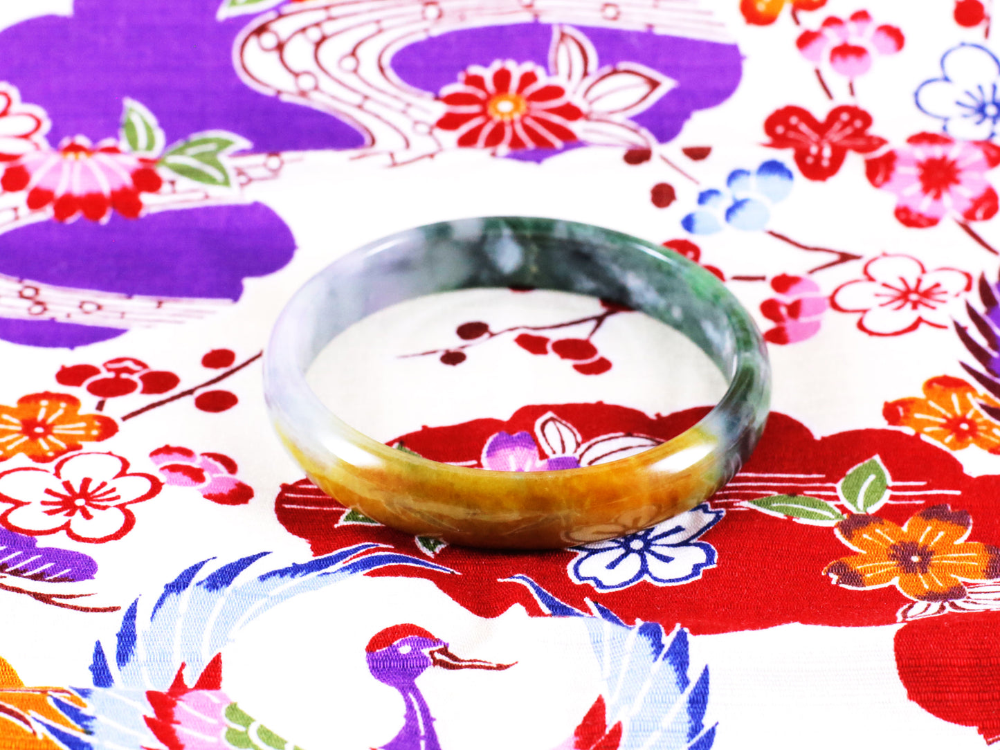 Tricolor Jade Bracelet image 2