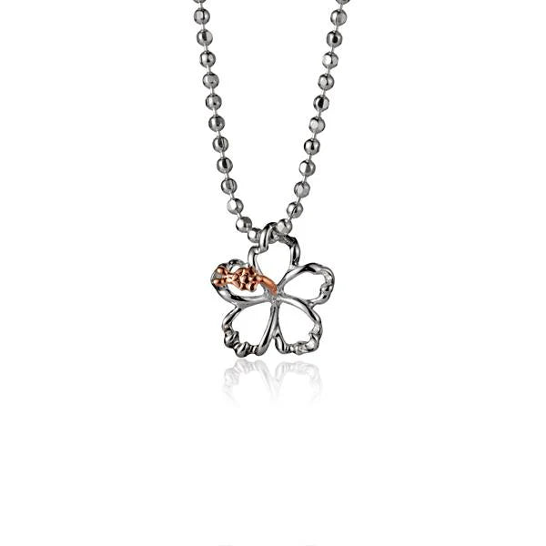 Outline Hibiscus CZ PG 2T Pendant -8mm image 0