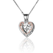 Scroll Double Heart PG (Rhodium) image 0
