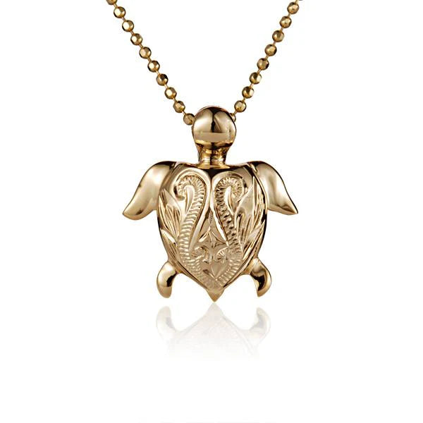 Small Turtle Scroll Pendant image 0