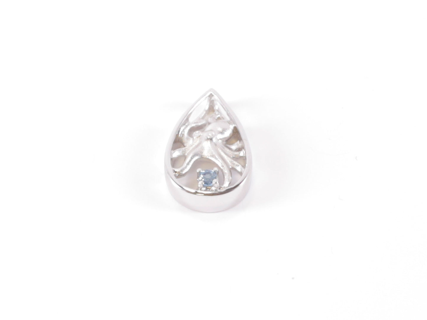 Silver Octopus Teardrop Pendant image 0