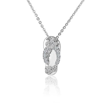 Plumeria 11CZ Slipper Pendant image 0