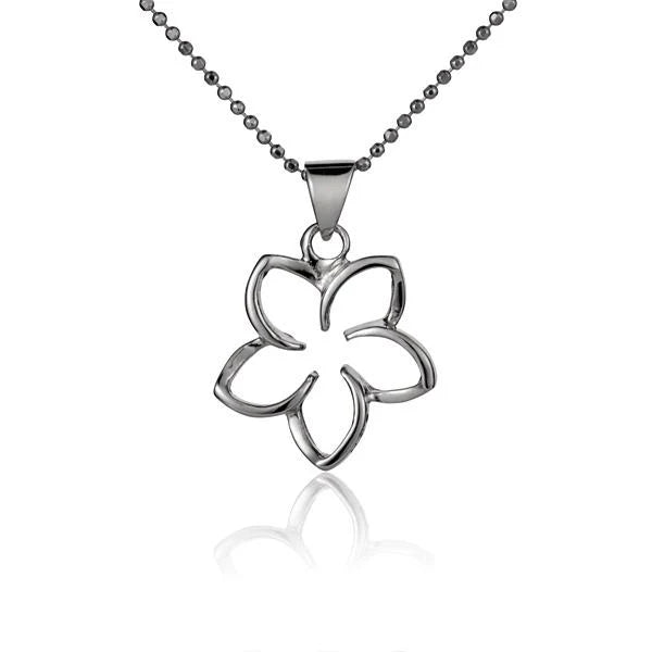 Floating Plumeria Pendant - 15mm image 0