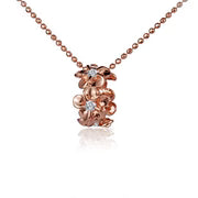 Rhodium Plumeria PG 2T Lei Pendant image 0