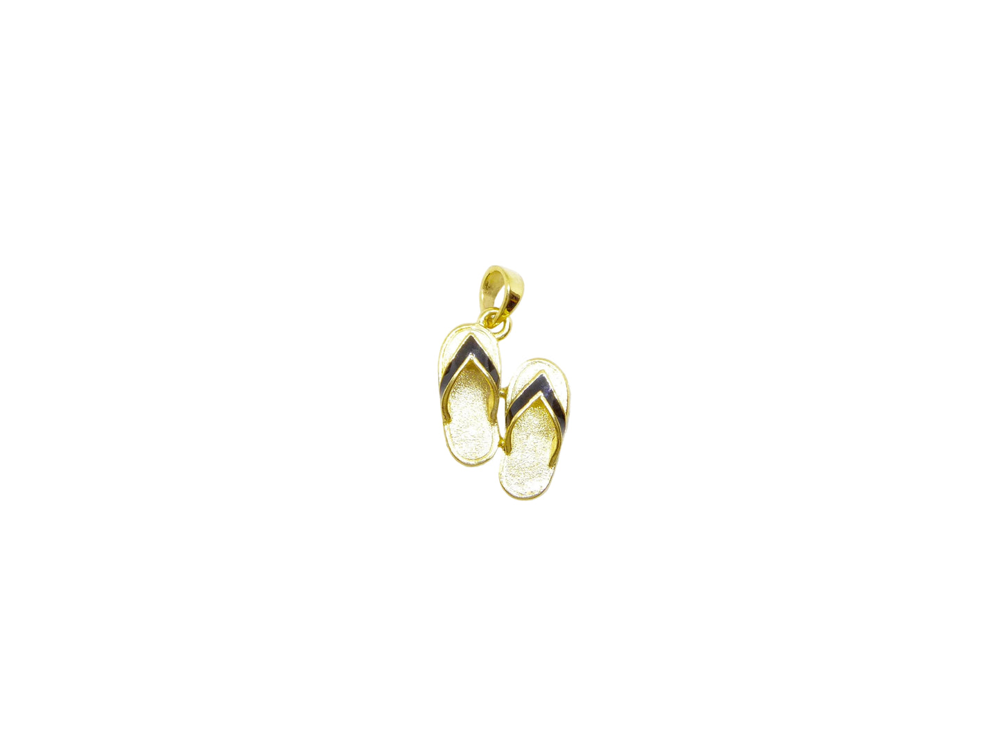 14K gold baby slipper pair pendant with detailed design, perfect for jewelry collectors or as a sentimental keepsake.