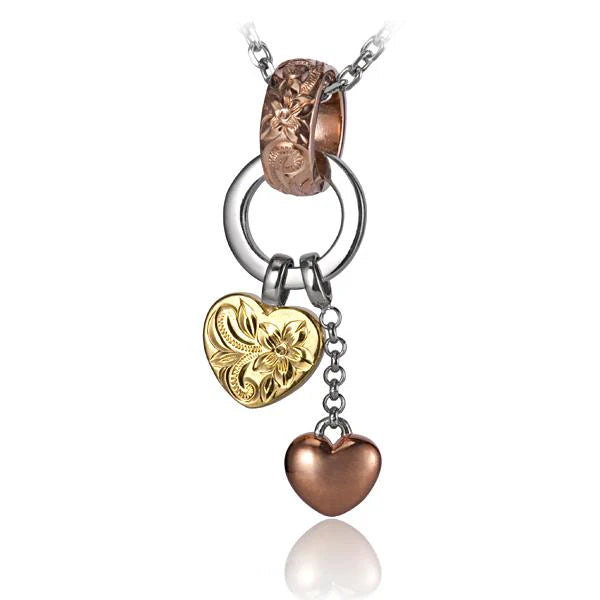 Scroll Bell + 2 Heart Pendant image 0