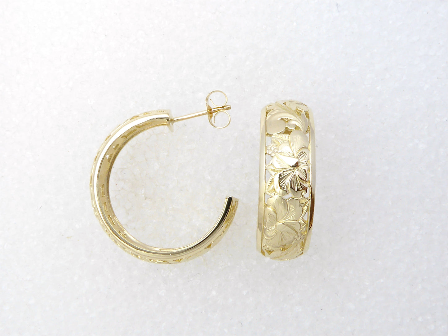 Dome Hoop Earring - Long/8mm image 0