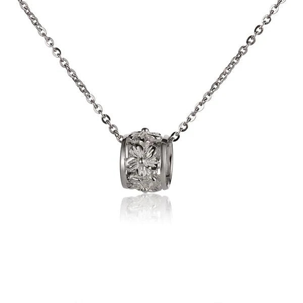 Plumeria Barrel Pendant (M) image 0