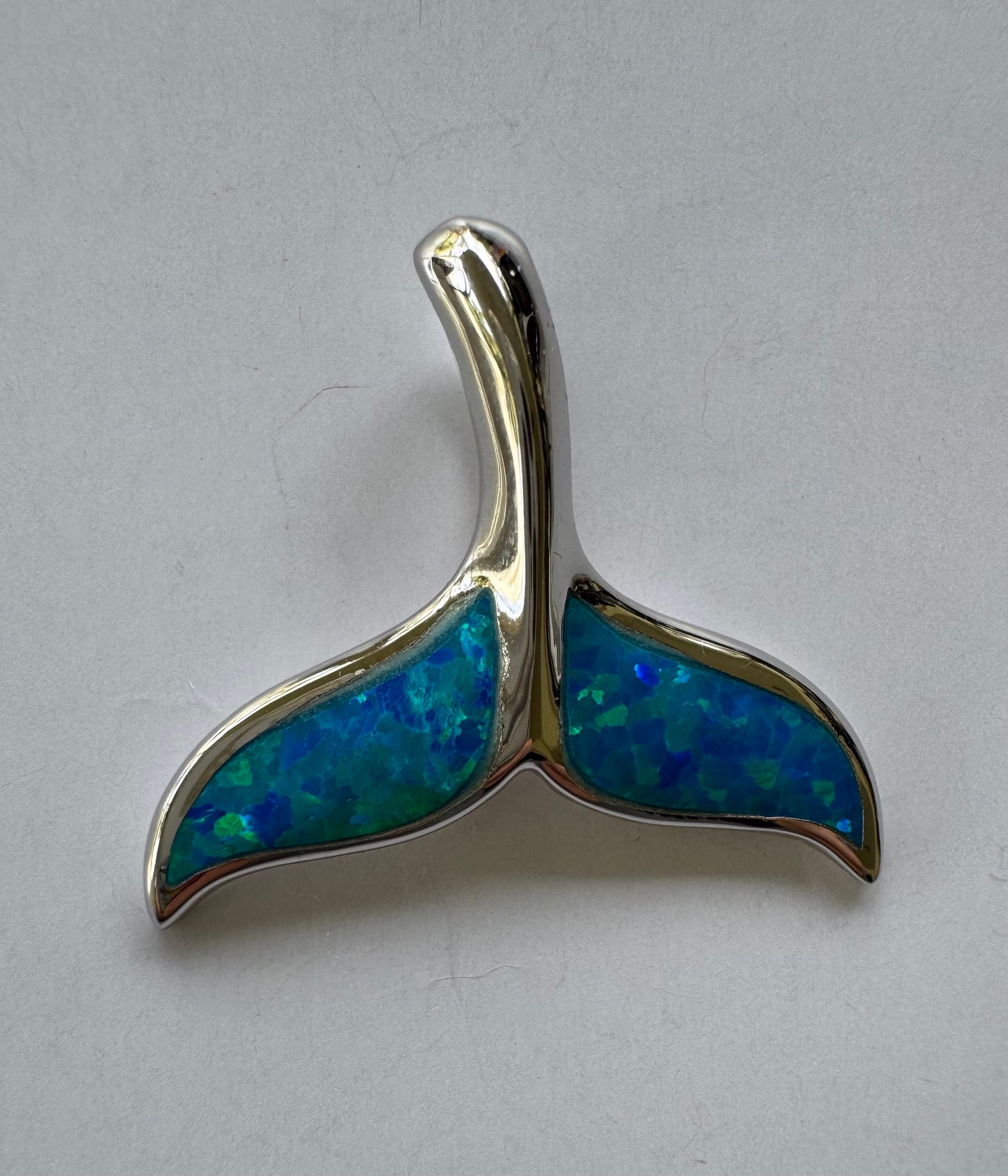 Opal Whale Tail Pendant image 0