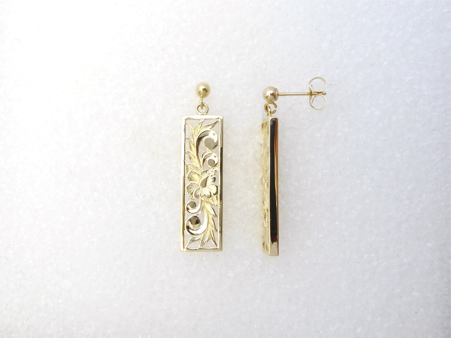 Flat Vertical Earring - Small/6mm image 0