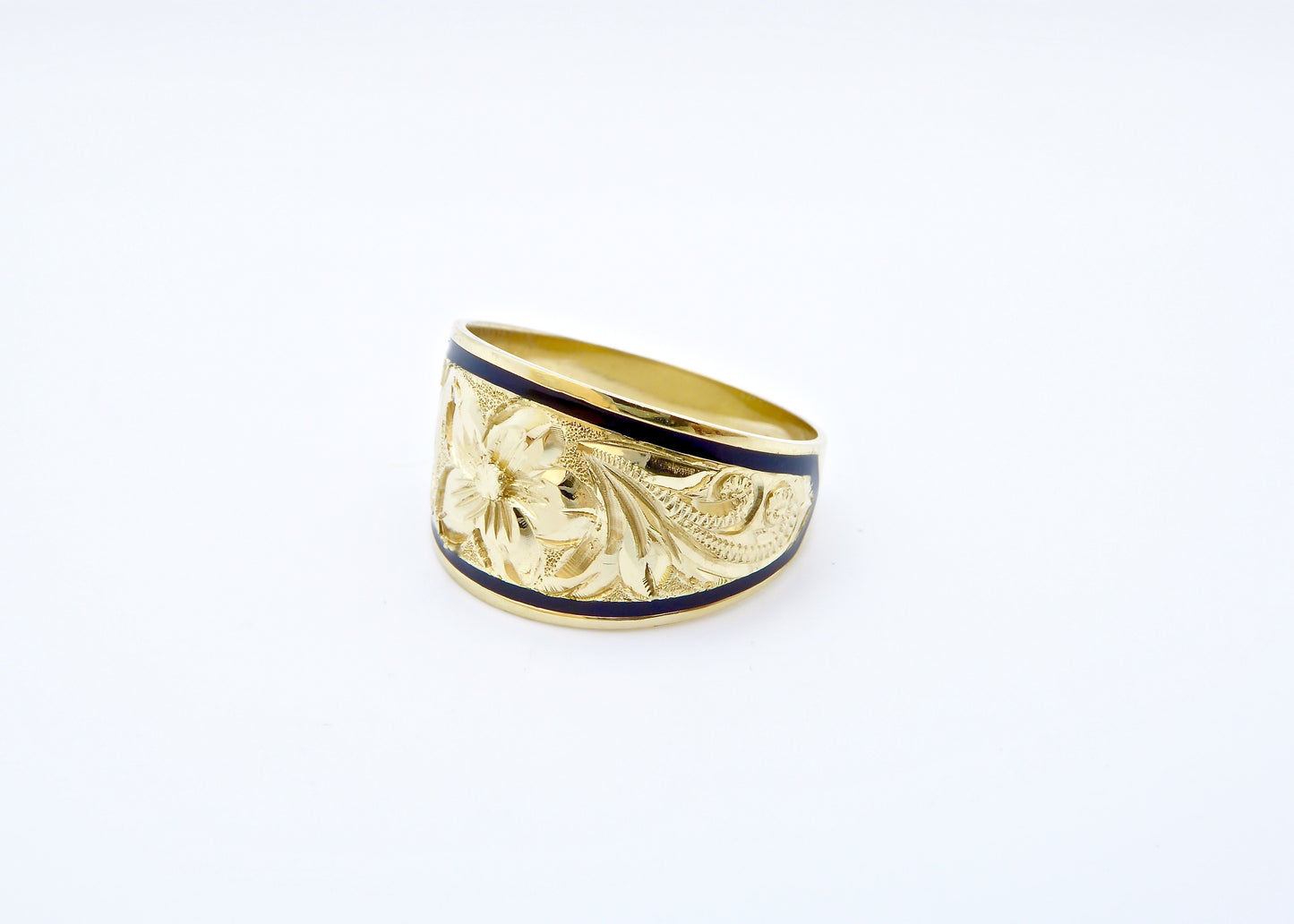 Gold Ring Black Inlay image 0
