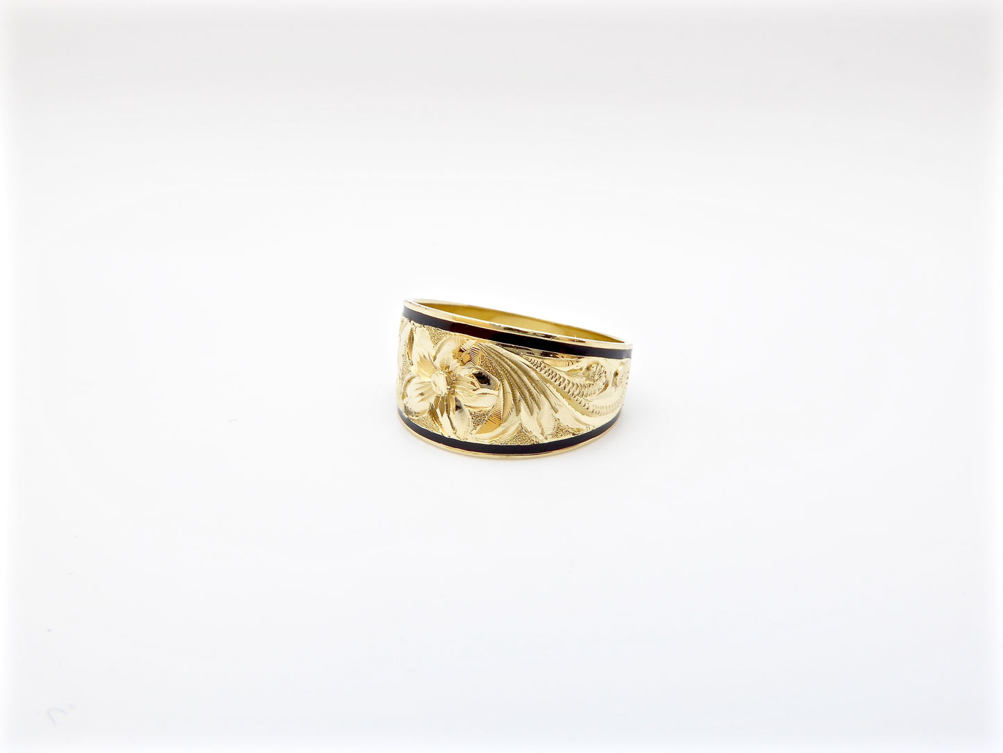 Gold Ring Black Inlay image 0