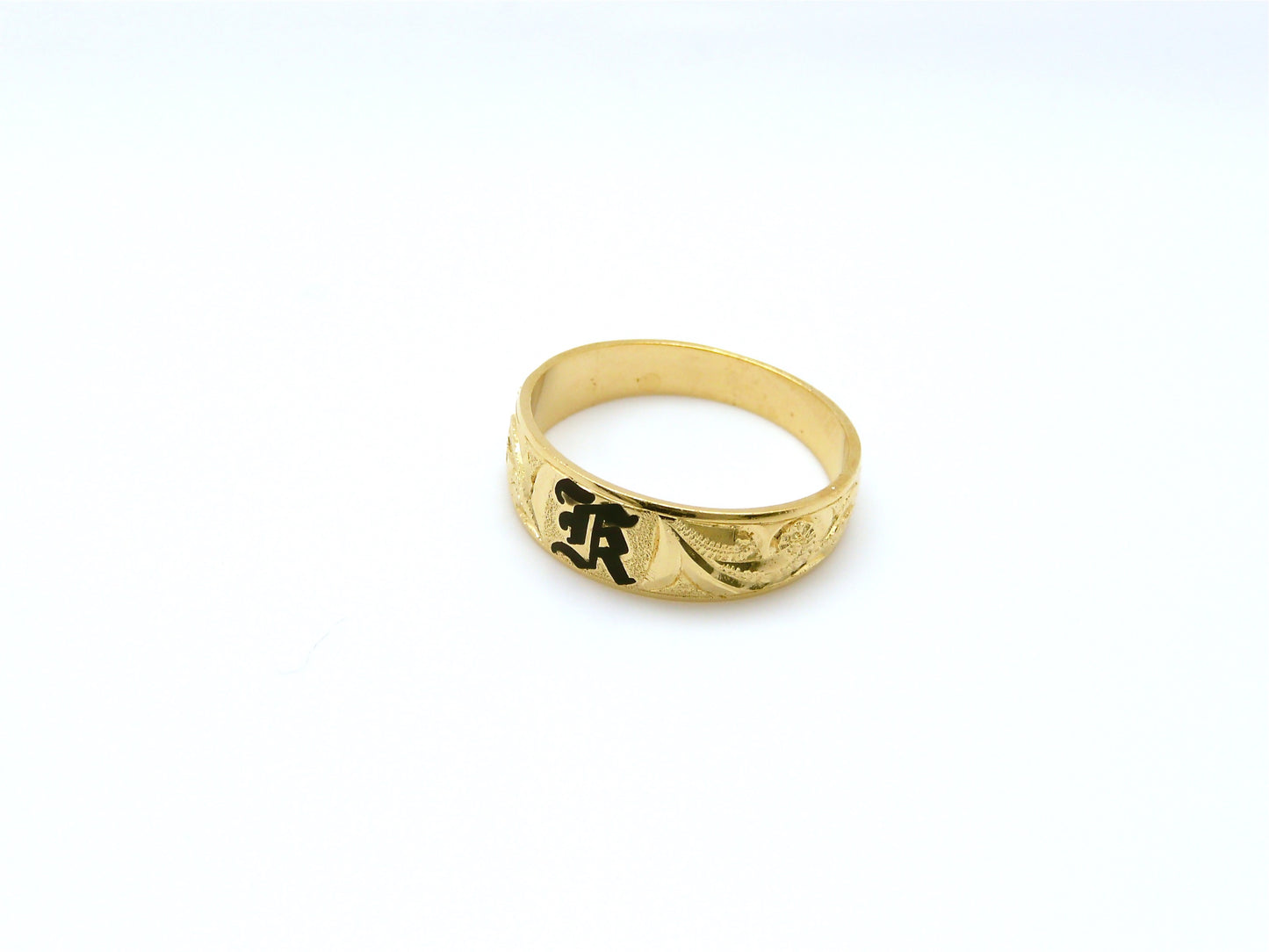 Gold Ring with Letter image 0