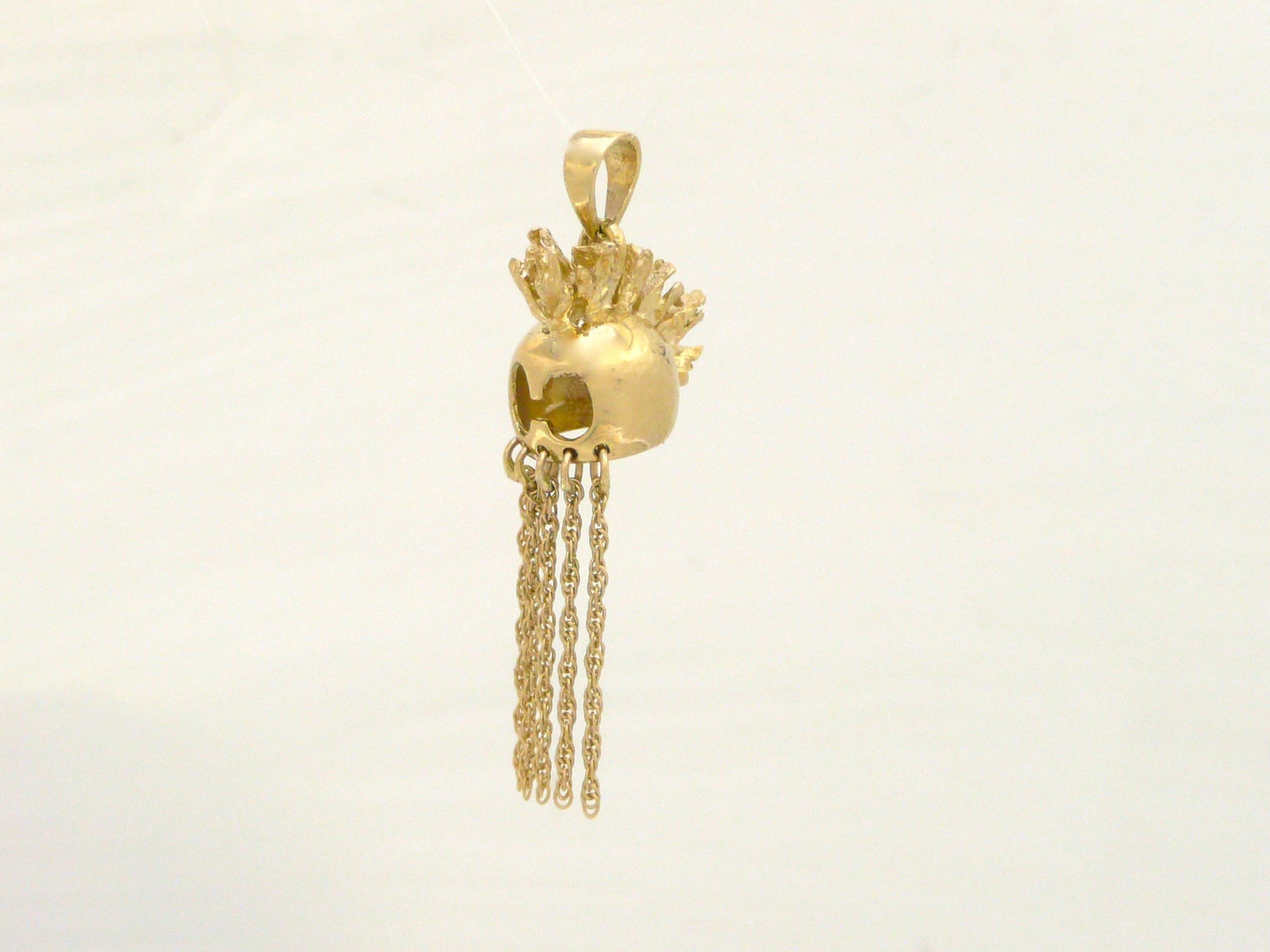 Helmet Pendant 14k Gold - Small image 0