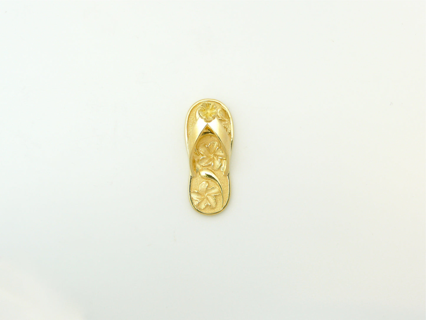 Raised Plumeria Slipper Pendant image 0