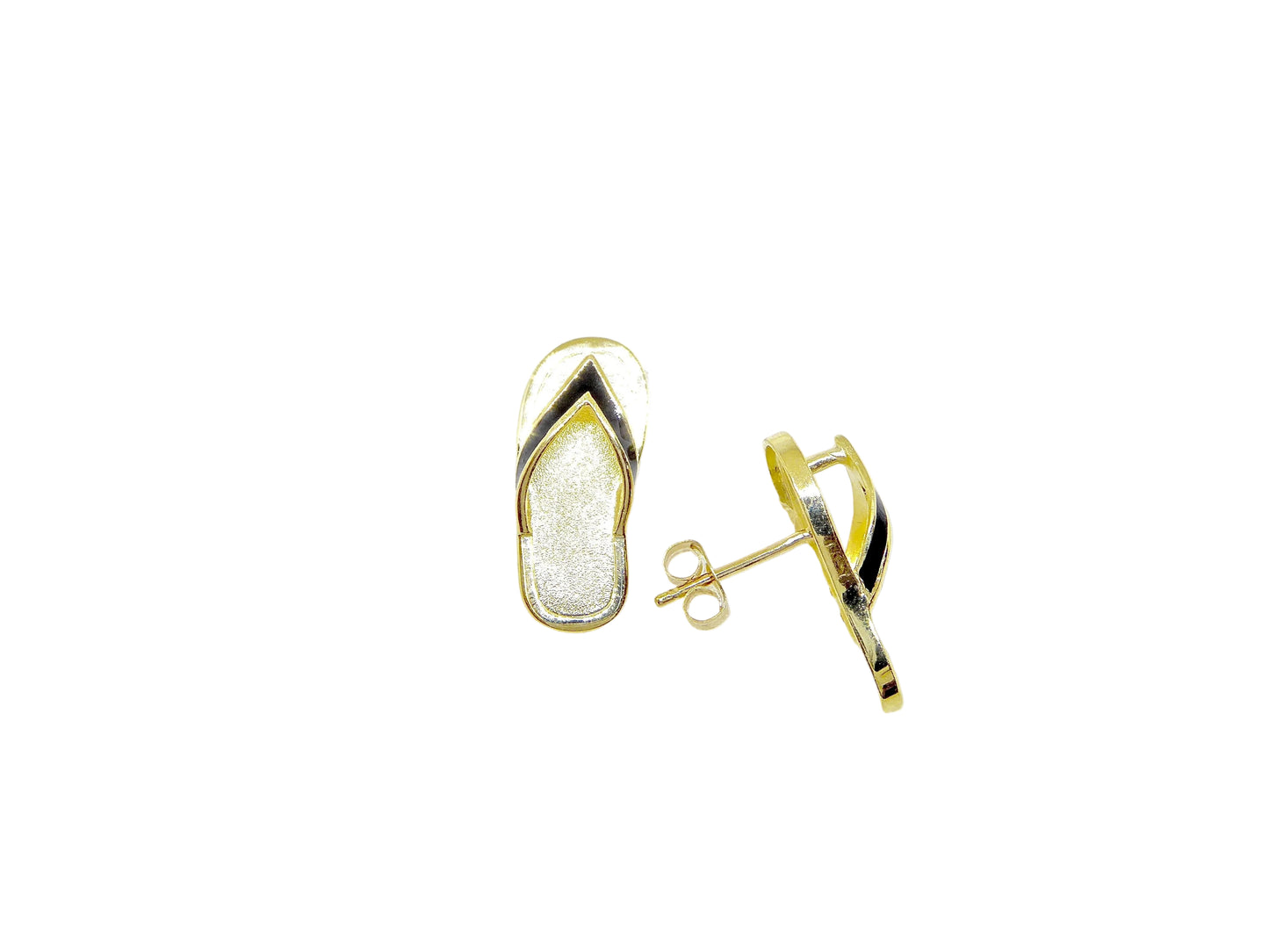 Medium 14K gold slipper earring featuring a detailed, elegant design, perfect for adding a stylish touch to any jewelry collection.