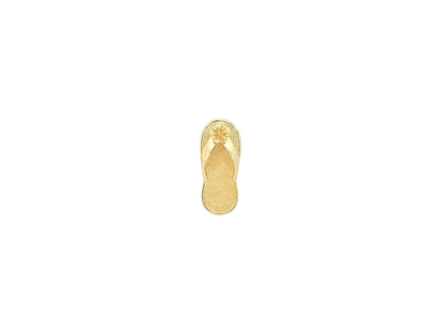 Medium 14K gold slipper pendant featuring a detailed, shiny design perfect for jewelry and gift collection.