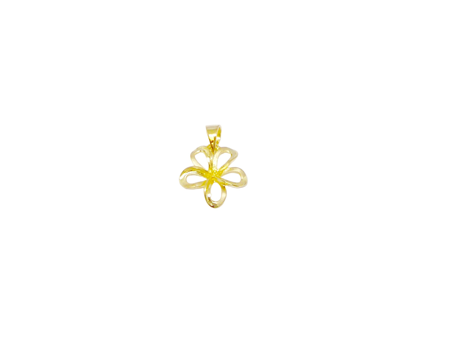 14K Cut-out Plumeria Pendant #4 — Hawaiian jewelry from Ashley's Gift Shop