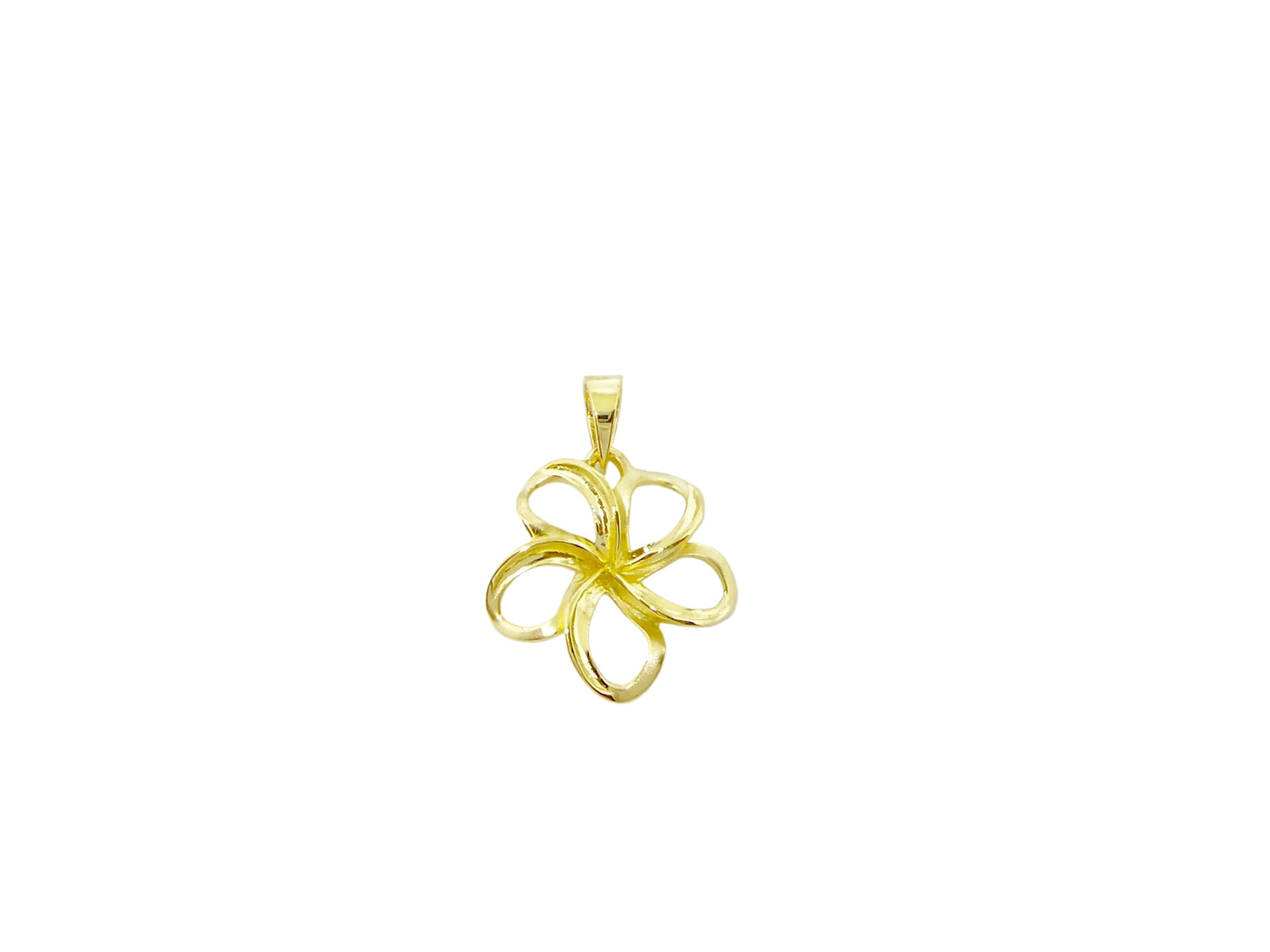 14K Cut-out Plumeria Pendant #5 — Hawaiian jewelry from Ashley's Gift Shop