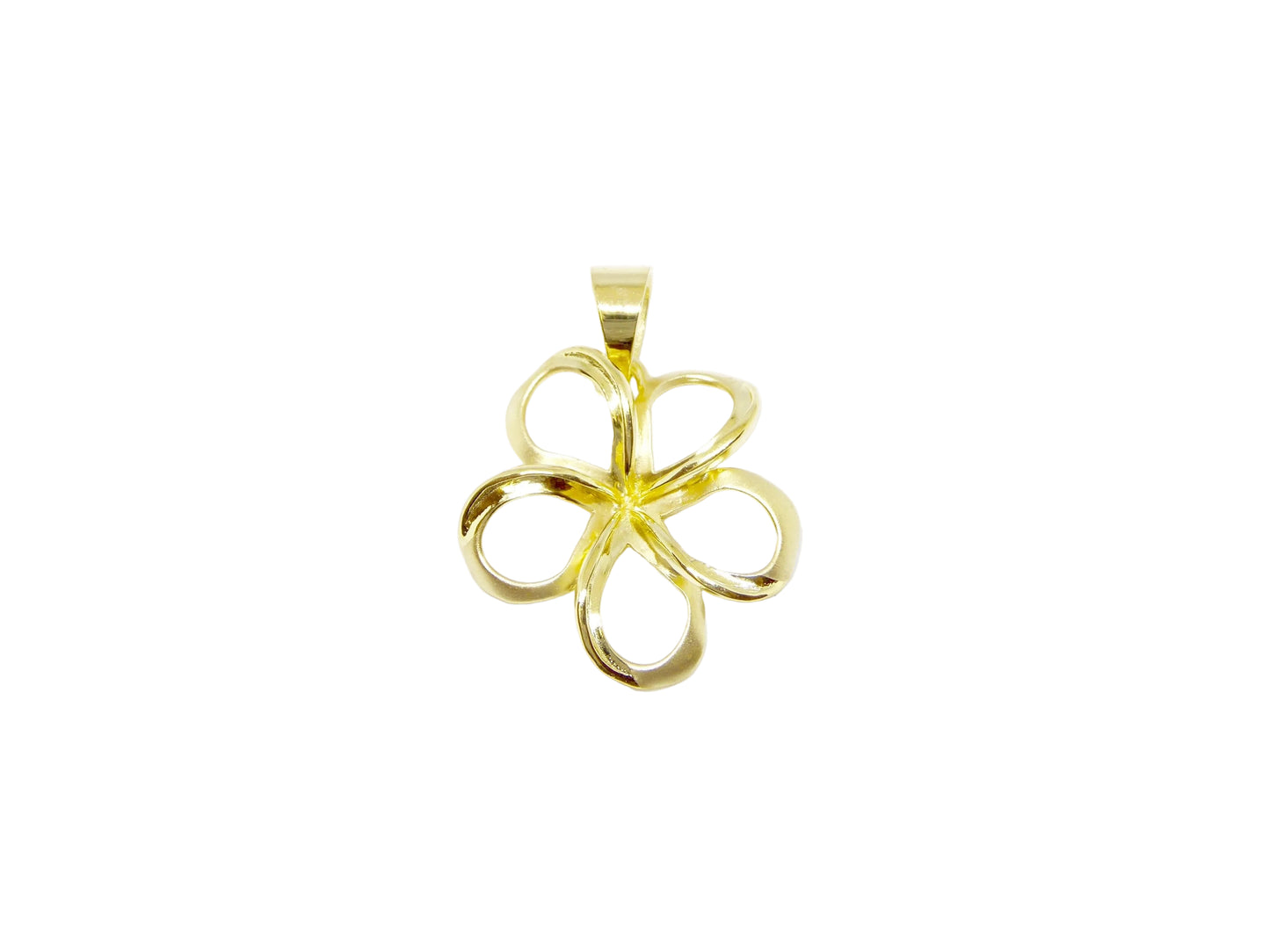 14K Cut-out Plumeria Pendant #7 — Hawaiian jewelry from Ashley's Gift Shop
