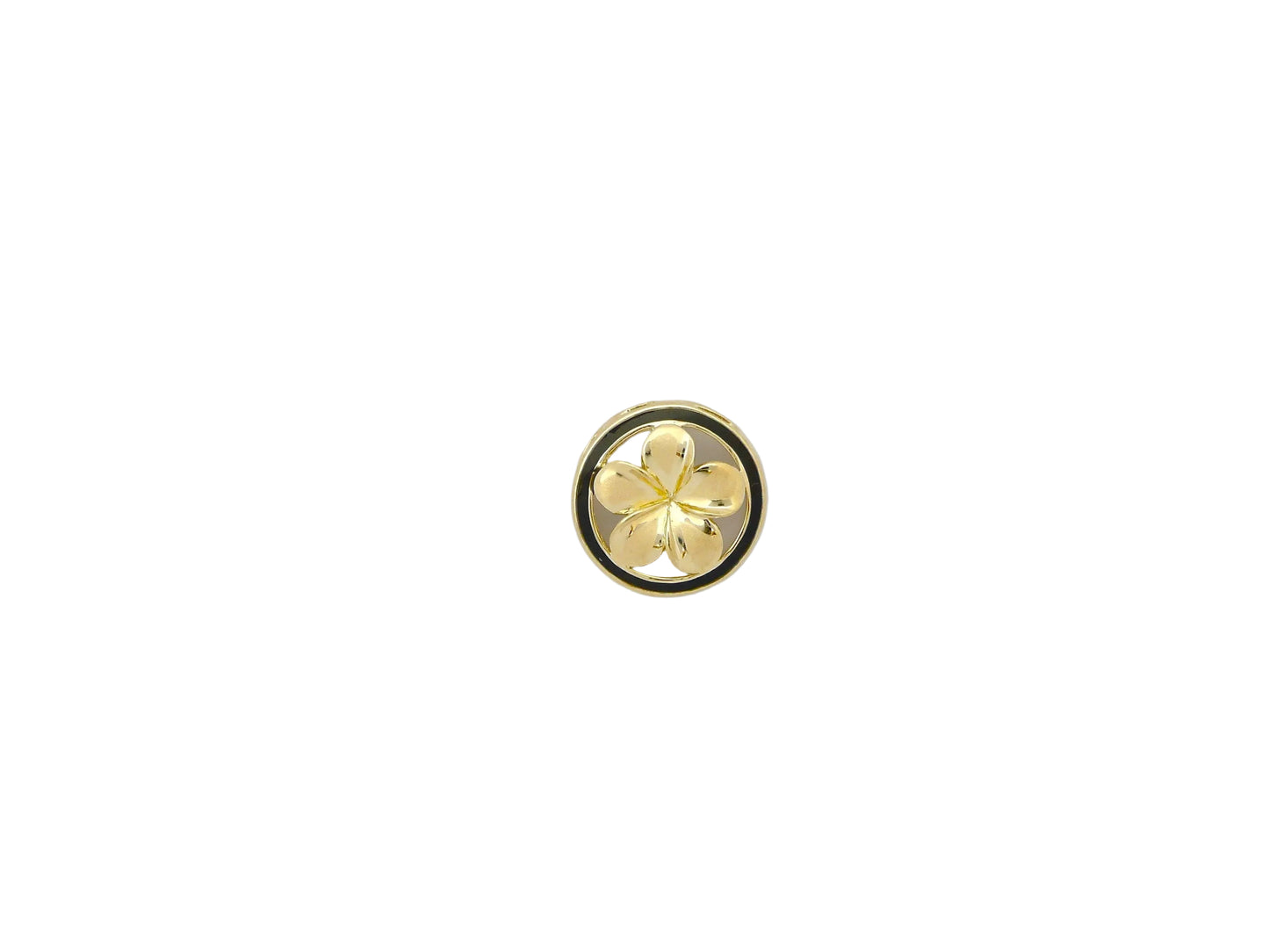 14K #2 Circle Plumeria Pendant BB — Hawaiian jewelry from Ashley's Gift Shop