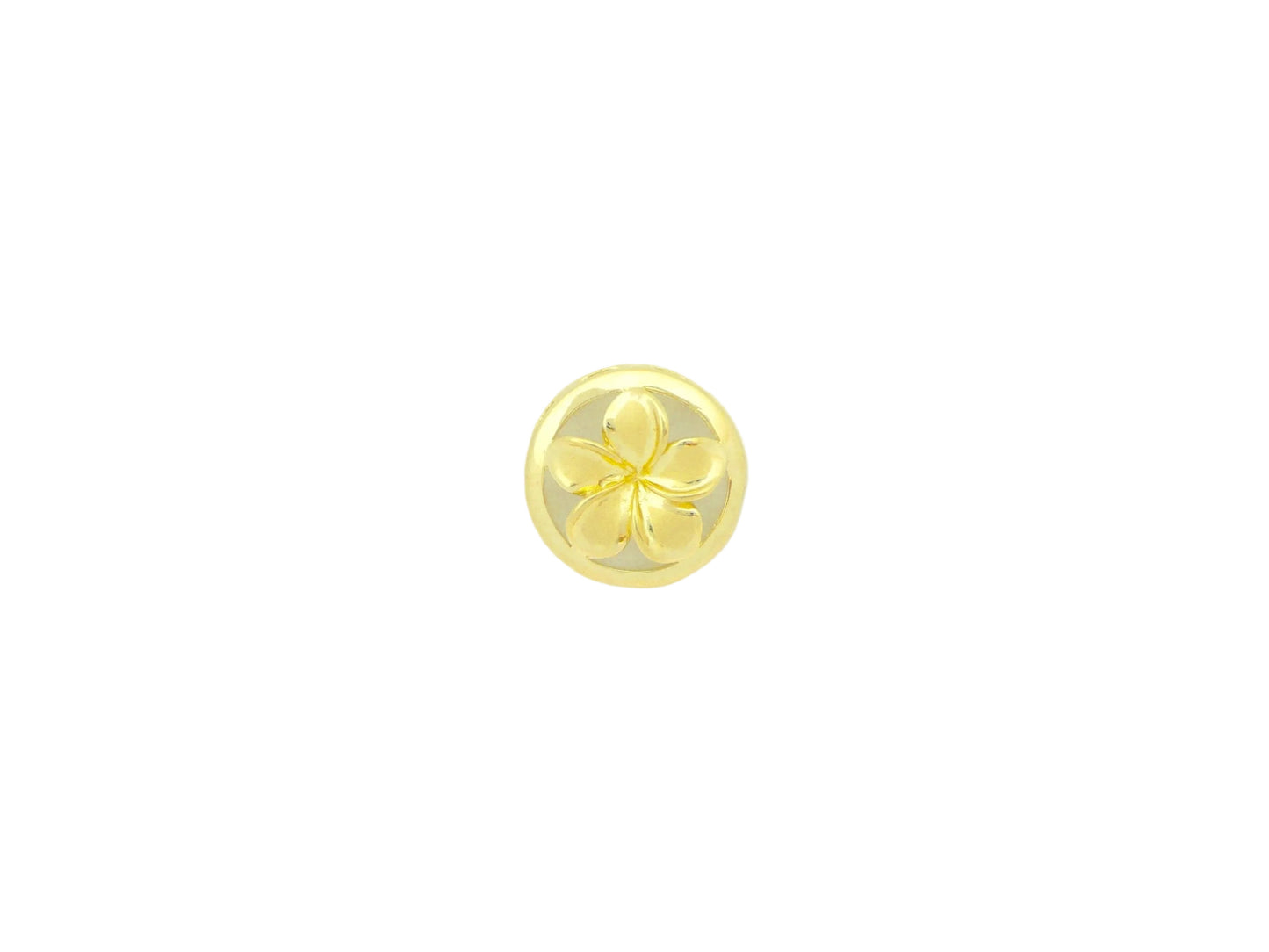 14K #3 Circle Plumeria Pendant PL — Hawaiian jewelry from Ashley's Gift Shop