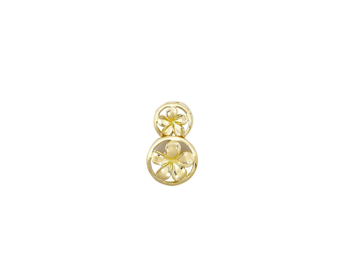 14K #1,2 Tiered Circle Pendant PL — Hawaiian jewelry from Ashley's Gift Shop