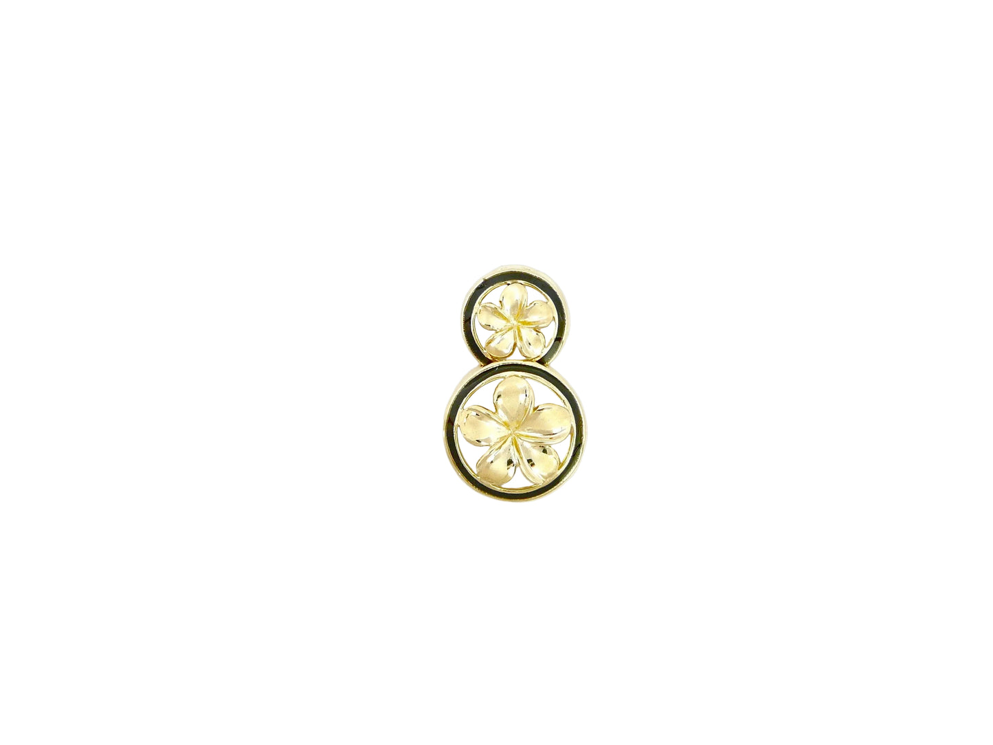 14K #1,2 Tiered Circle Pendant BB — Hawaiian jewelry from Ashley's Gift Shop