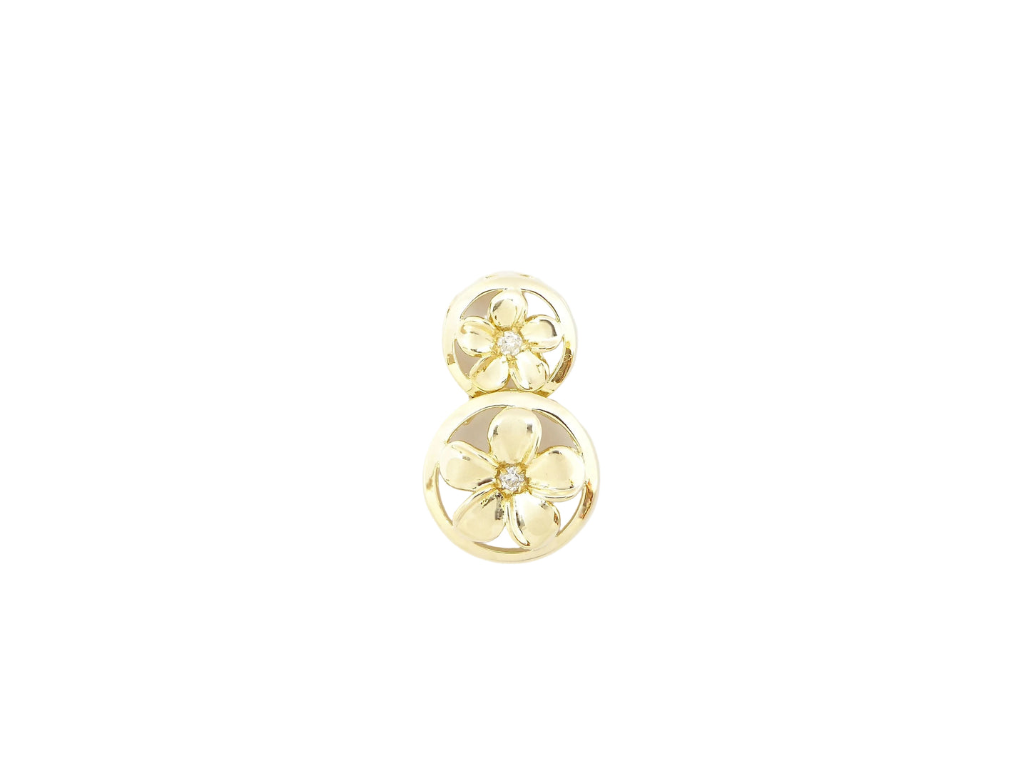 14K #1,2 Tiered Circle Pendant PL — Hawaiian jewelry from Ashley's Gift Shop