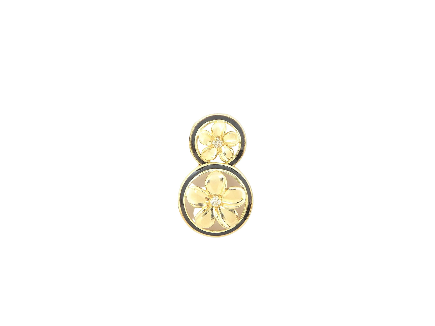 14K #1,2 Tiered Circle Pendant BB — Hawaiian jewelry from Ashley's Gift Shop