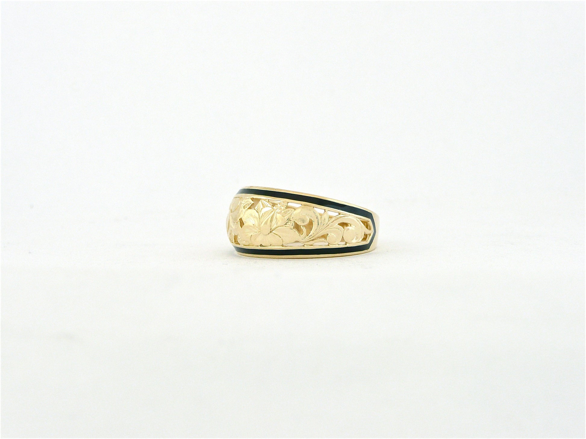 10mm 14k gold ring black image 0