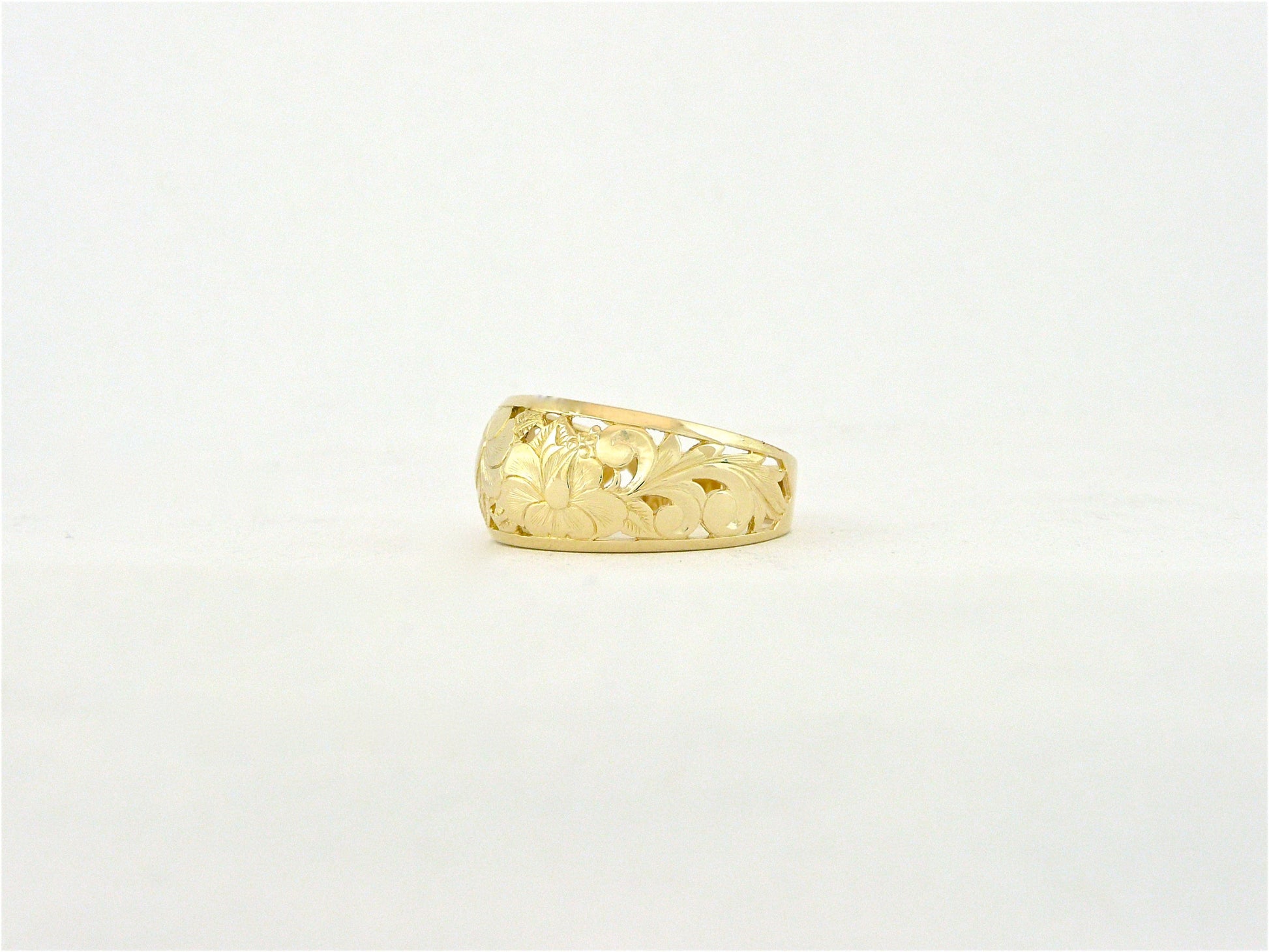 10mm 14k gold ring plain image 0