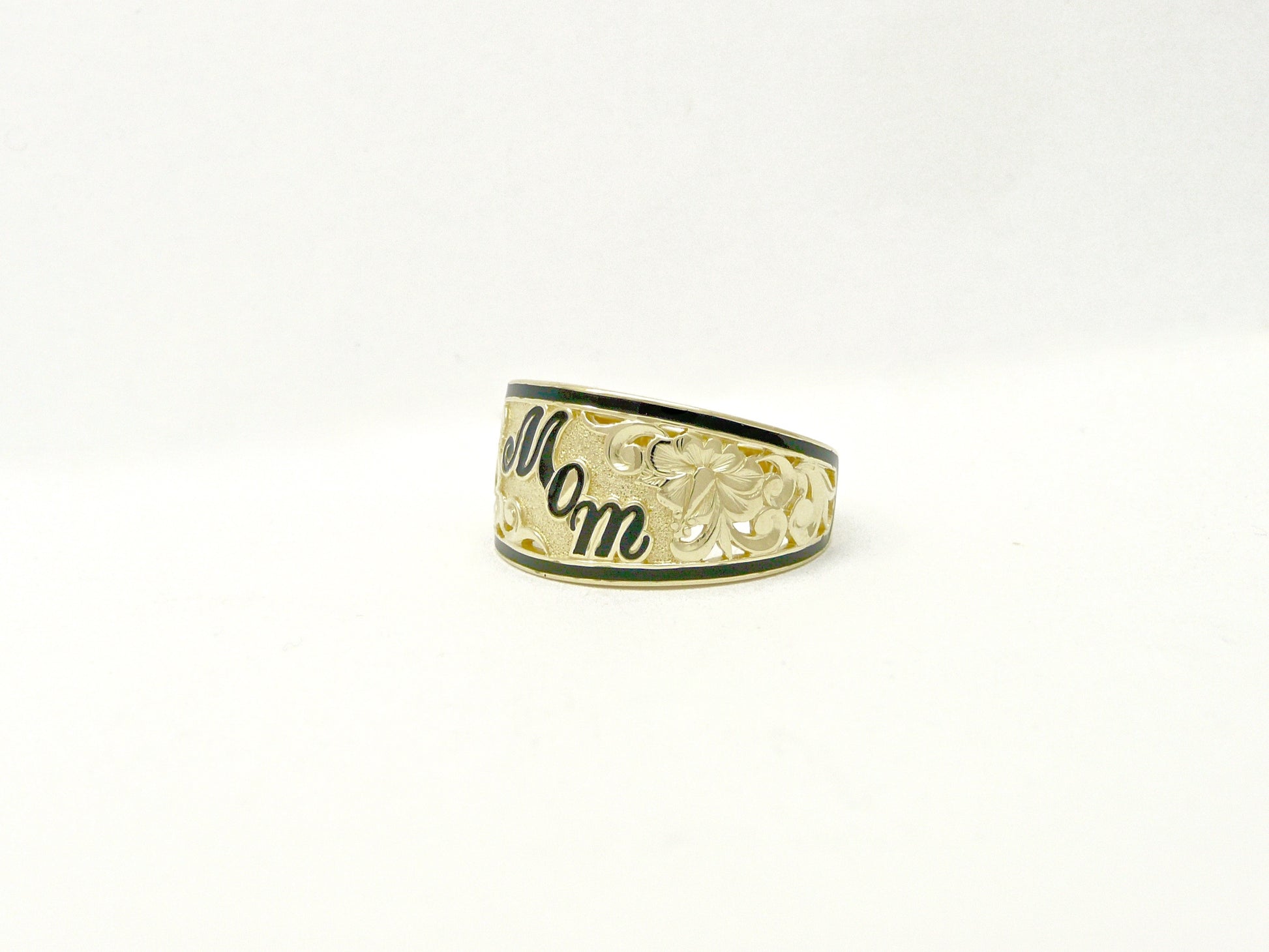 12mm 14k gold Mom ring image 0