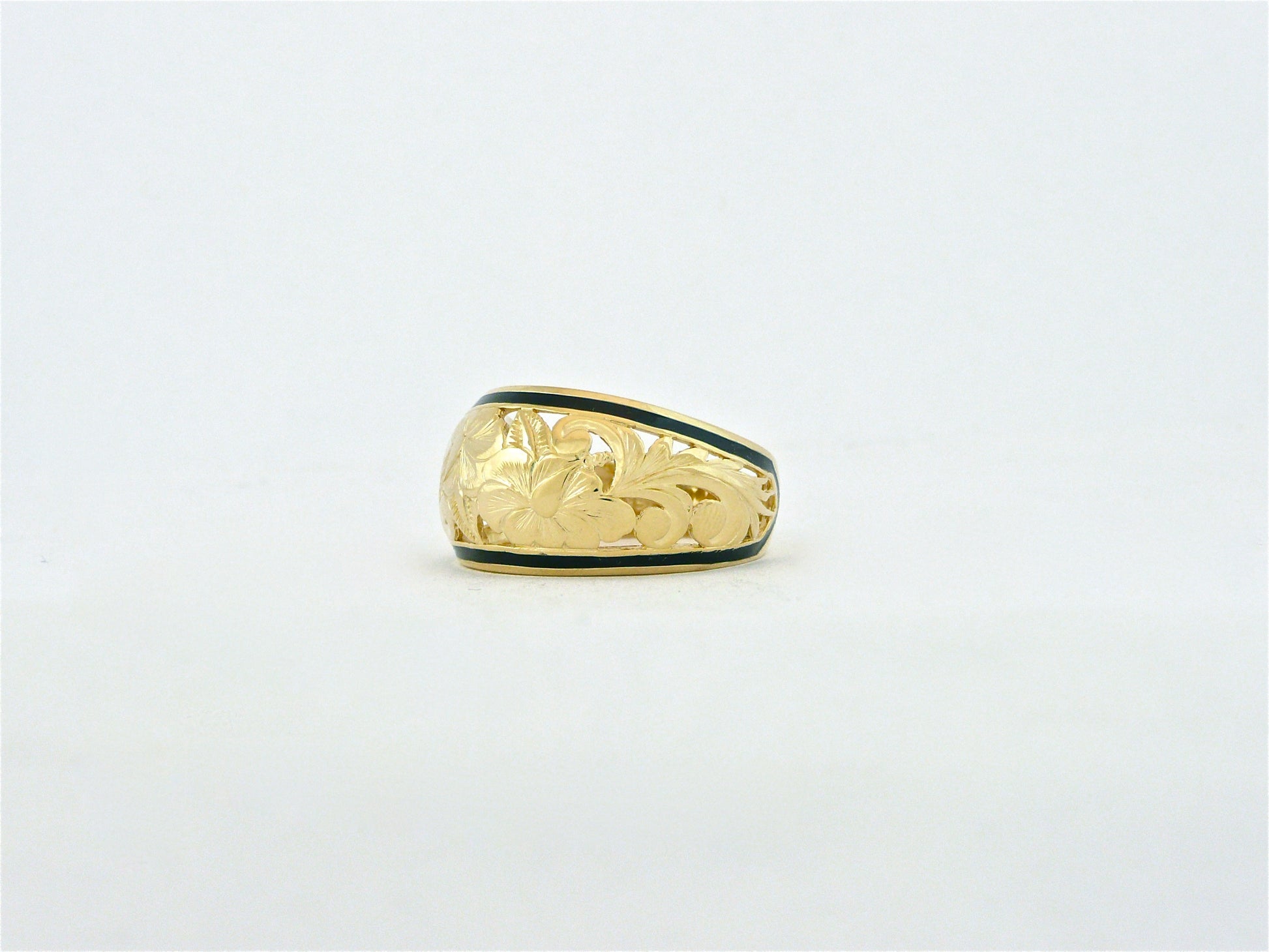 12mm 14k ring black image 0