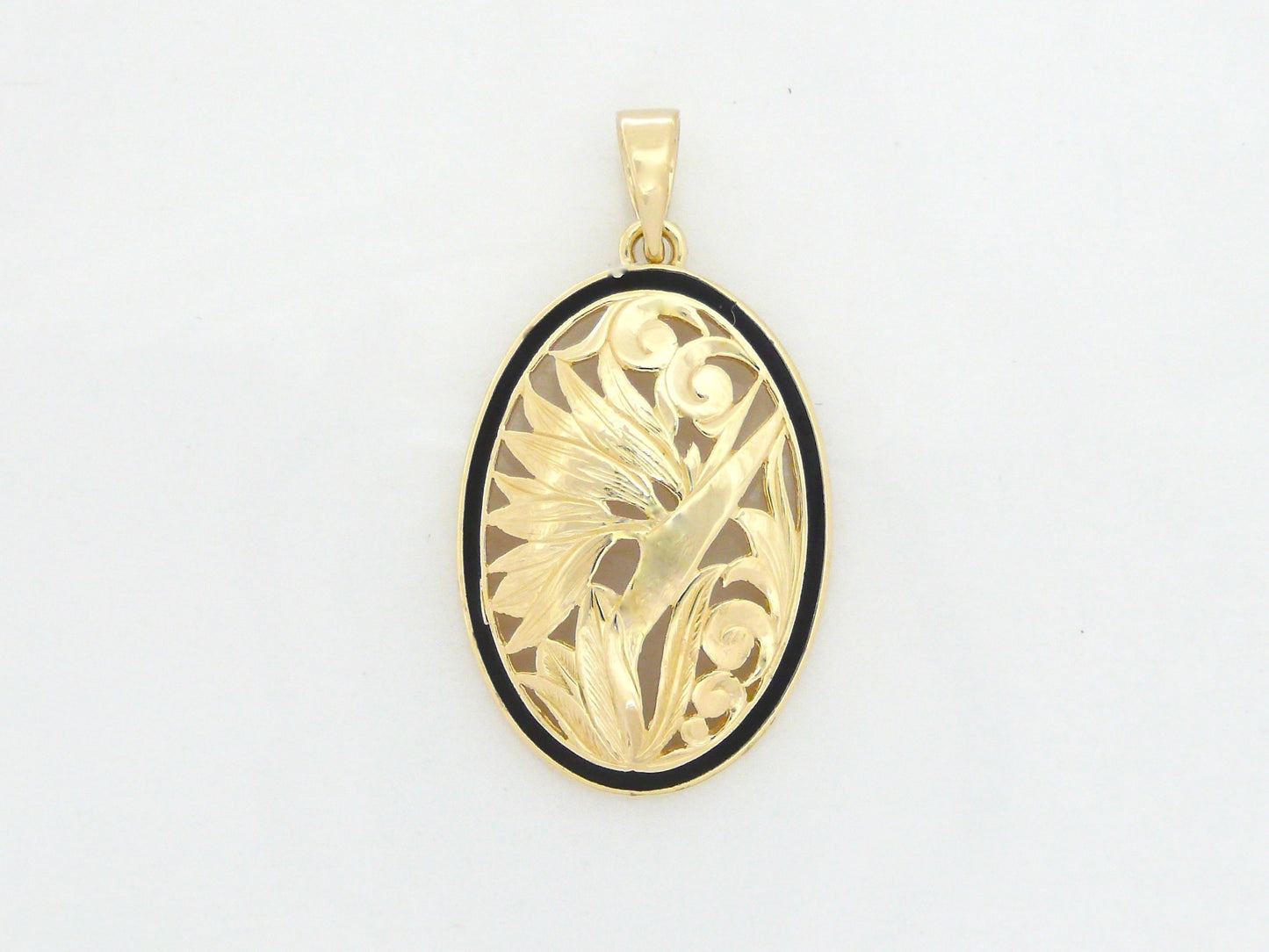 14K Gold Pendant Bird of Paradise BB Large image 0