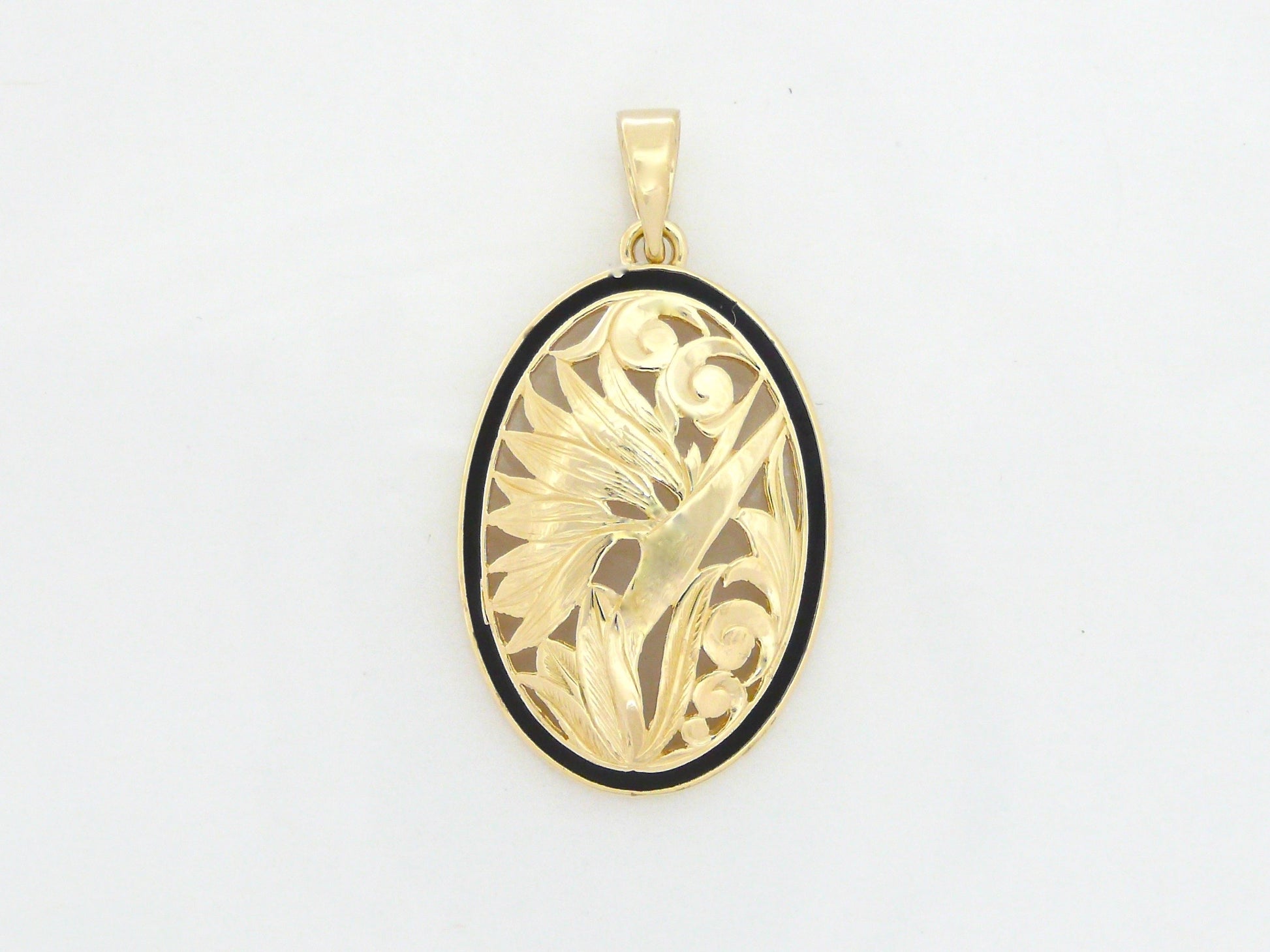 14K Gold Pendant Bird of Paradise BB Large image 0
