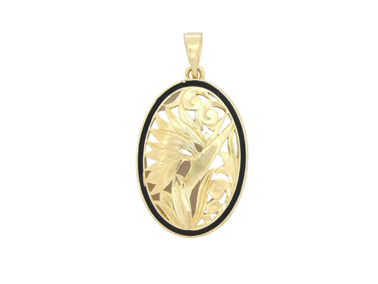 14K Gold Pendant Bird of Paradise BB Large — Hawaiian jewelry from Ashley's Gift Shop