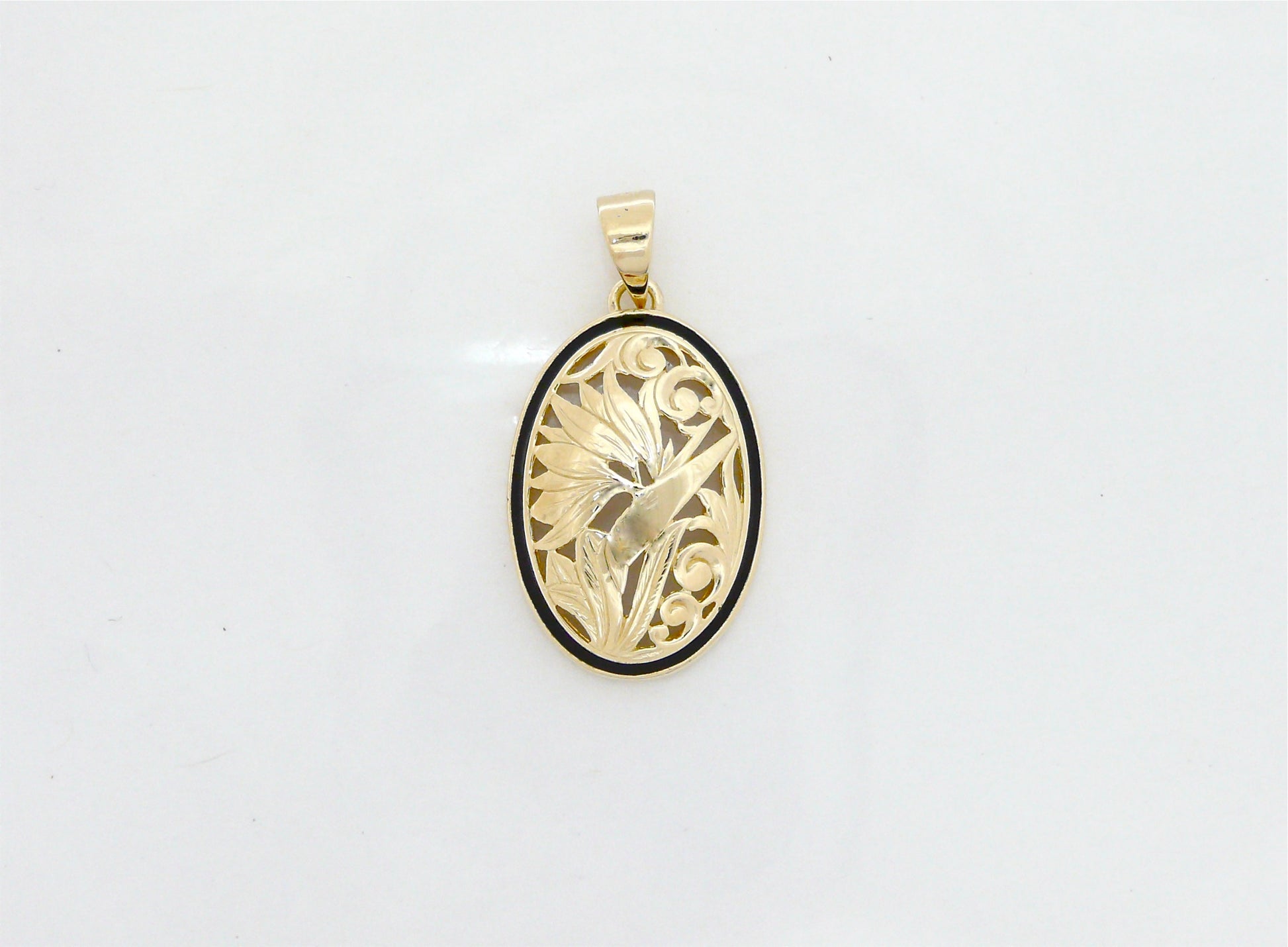 14K Gold Pendant Bird of Paradise BB Medium image 0