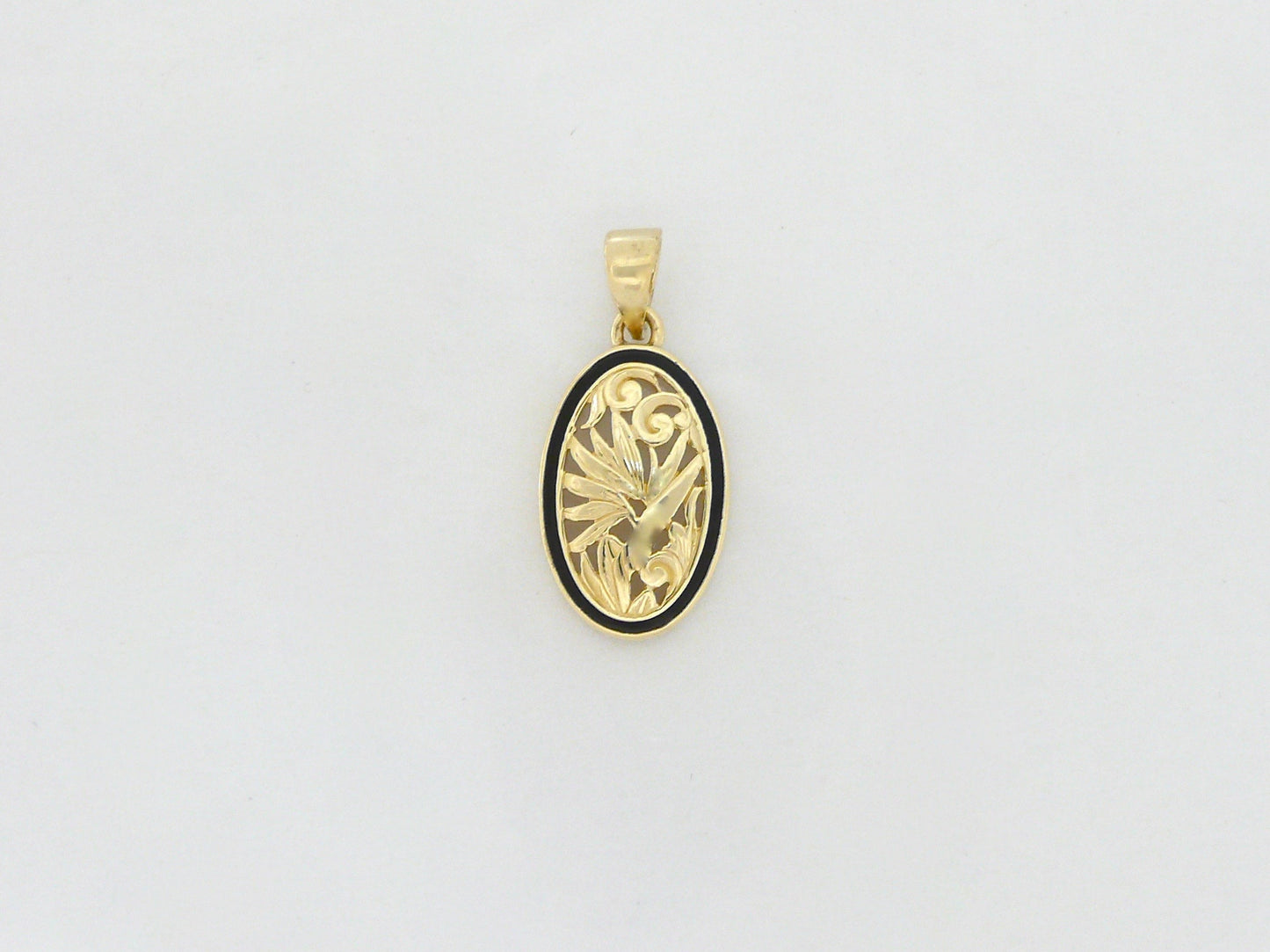 14K Gold Pendant Bird of Paradise BB Small image 0