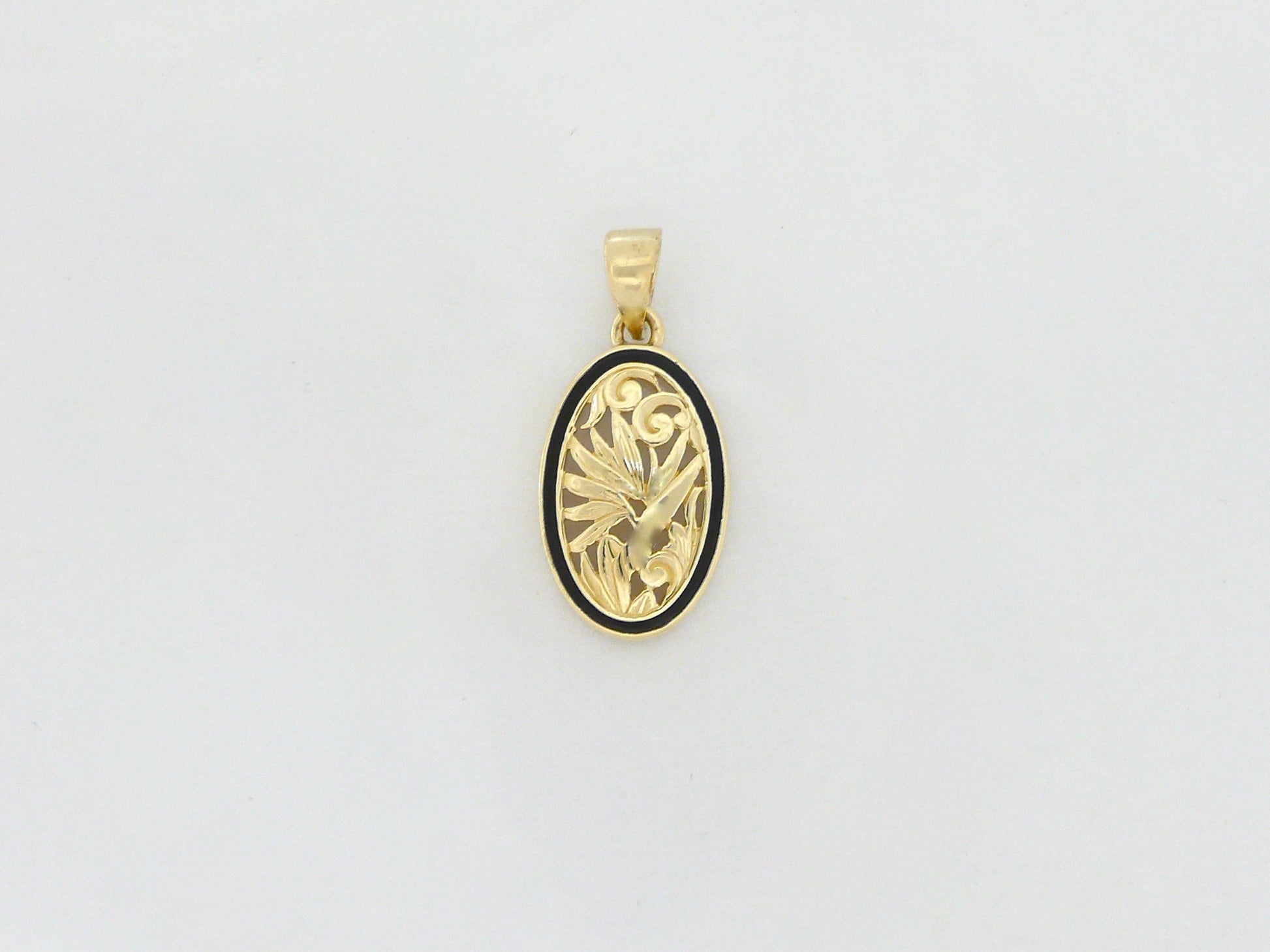 14K Gold Pendant Bird of Paradise BB Small image 0