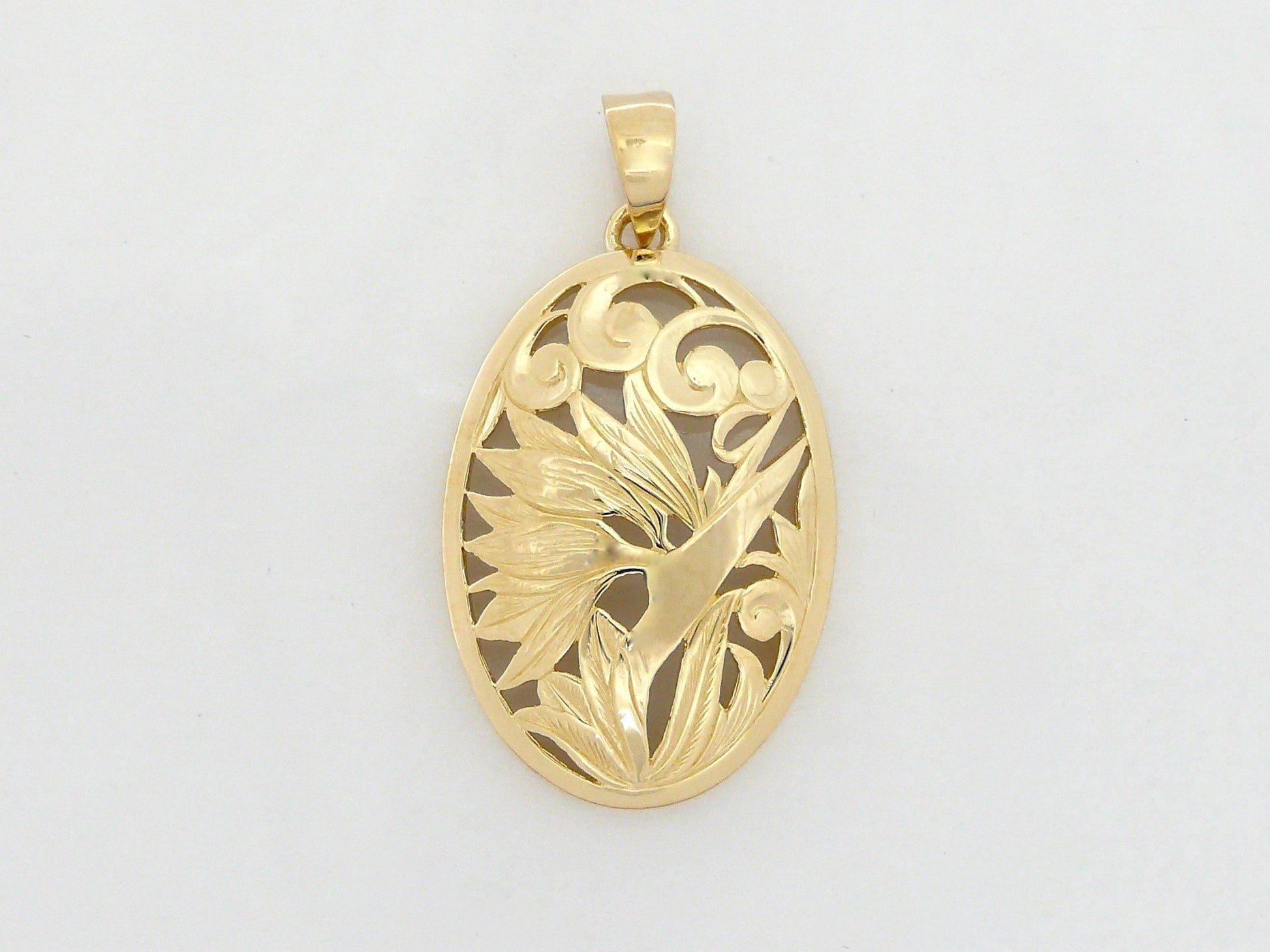 14K Gold Pendant Bird of Paradise Large image 0