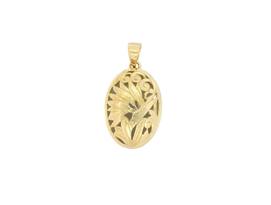 14K Gold Pendant Bird of Paradise Medium — Hawaiian jewelry from Ashley's Gift Shop