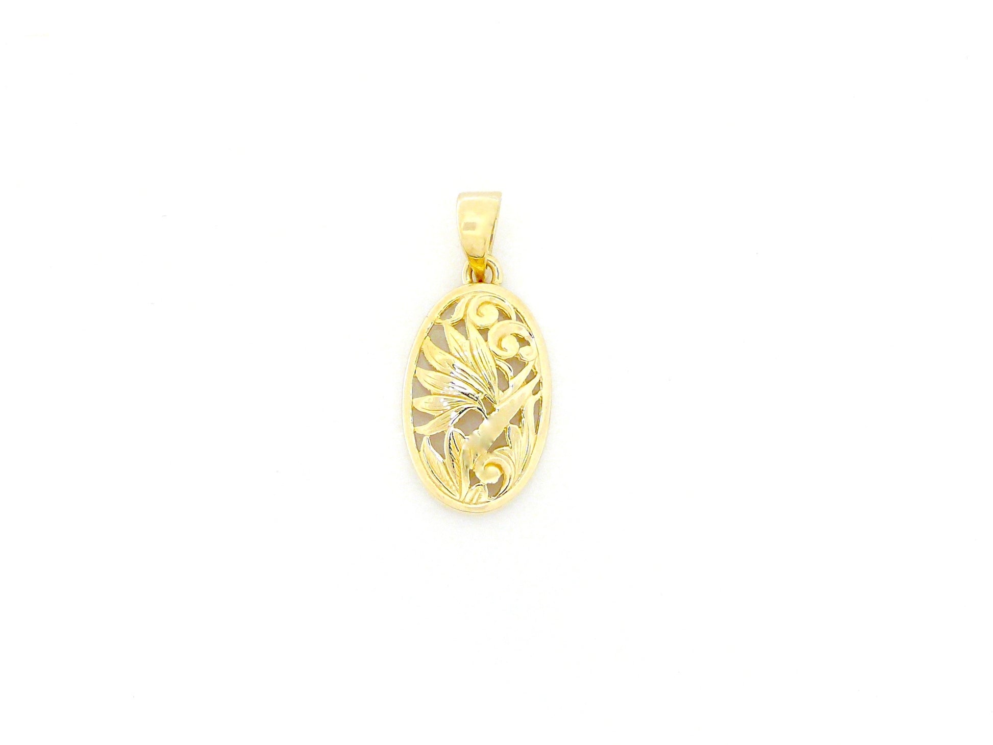 14K Gold Pendant Bird of Paradise Small image 0