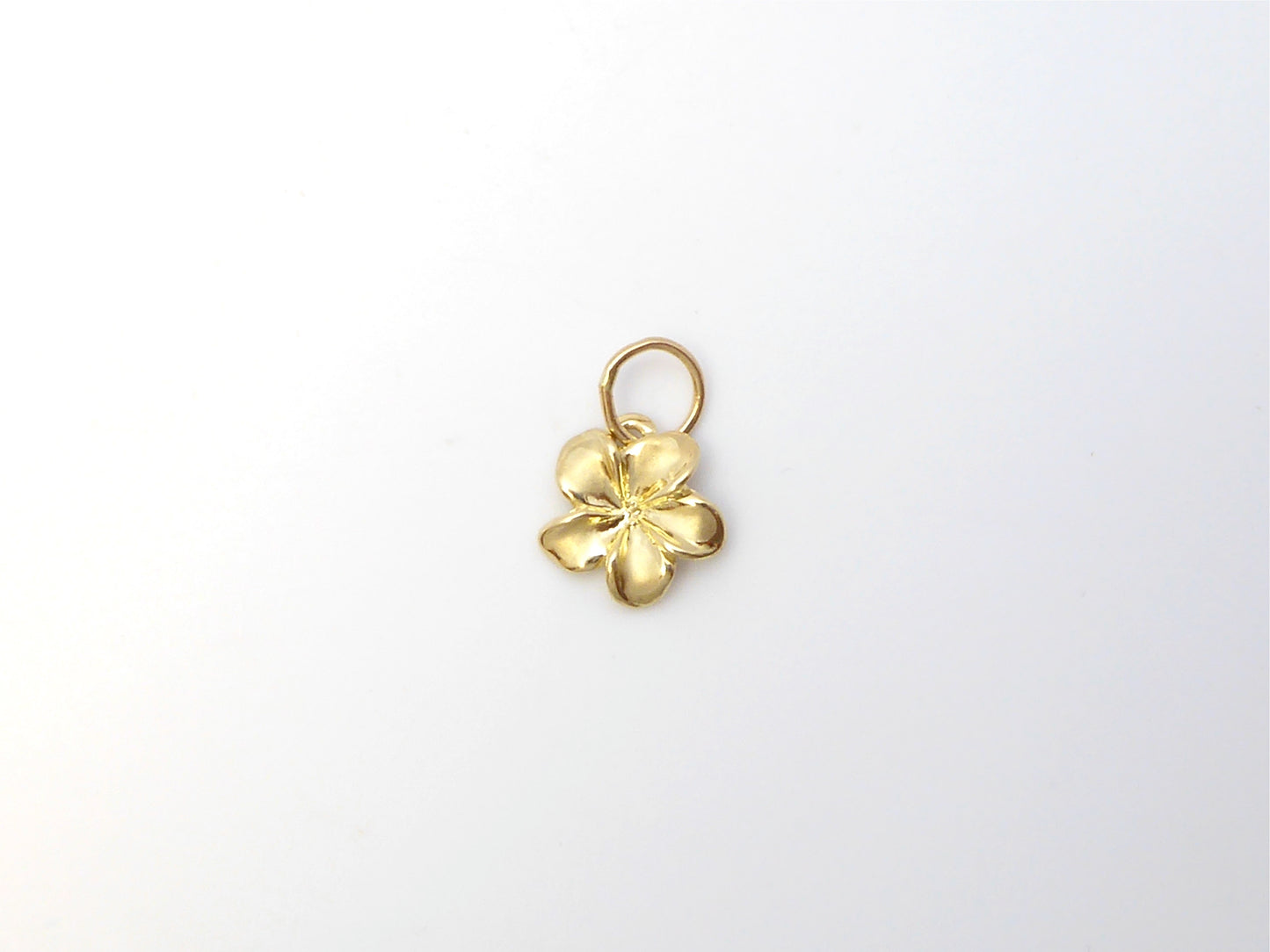 14K Gold Plumeria Pendant #1 image 0