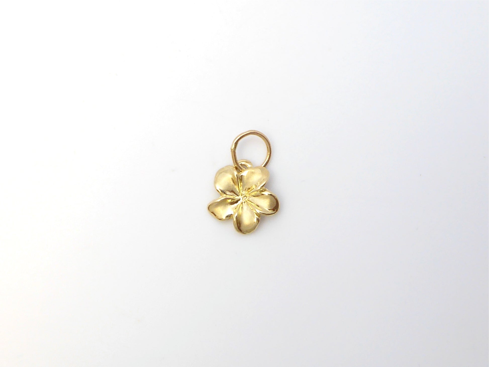 14K Gold Plumeria Pendant #1 image 0